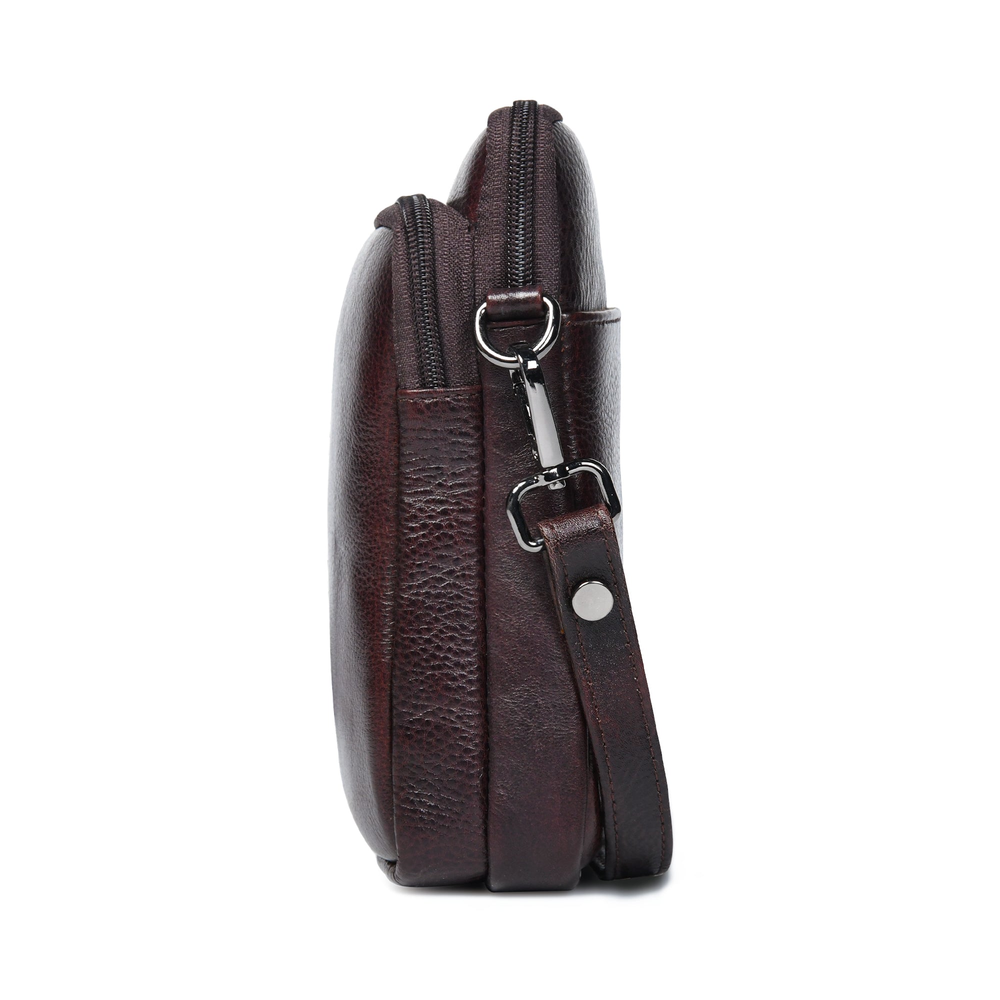 AmberStride Leather Sling Bag – Tan Colour